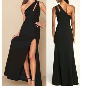 NWT Lulus‎ Enchanted Energy Black One-Shoulder Maxi Dress Small